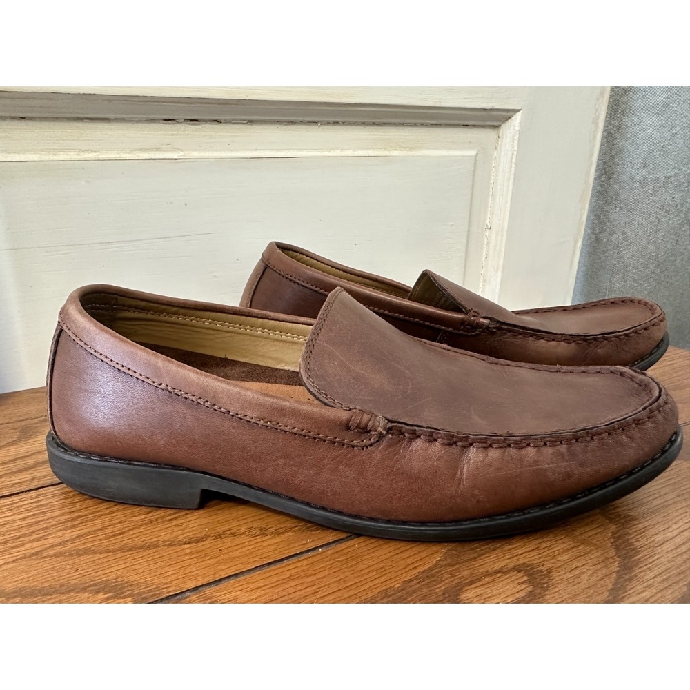 GH Bass Leather Slip On Loafers Mens Size 8.5‎ M Brown Casual Dress Shoes